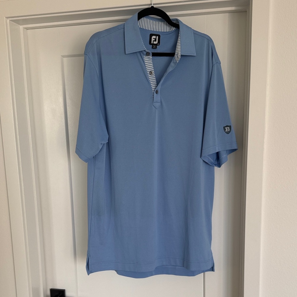 Men's FootJoy Blue Polo Golf Shirt